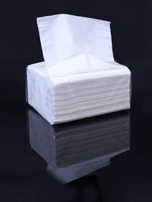 1 Pack White Facial Tissue - White - View 2