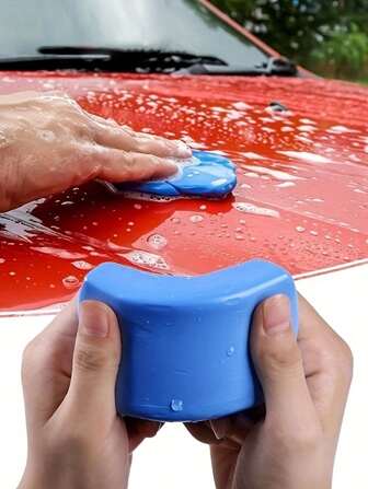 100克/袋洗車粘土汽車清洗裝飾細部藍色的魔術粘土汽車車乾淨粘土條形迷你手持洗車機汽車配件