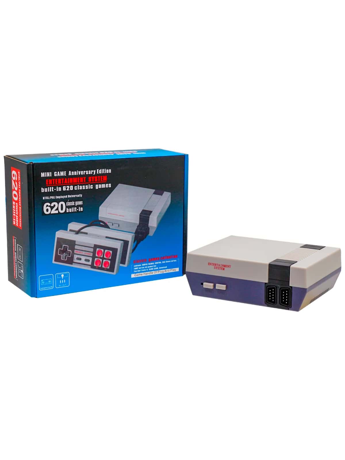 Consola de juegos retro, salida AV para consola NES de videojuegos clásicos integrados, videojuegos clásicos para NES, 8 bits - Negro - Ver 1