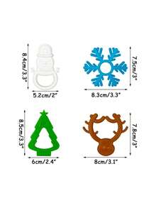 2pcs Random Christmas Teething Toys My First Christmas Teether for 0-24 Months Baby Toddlers Christmas Stocking Stuffers Party Favors Gifts - Multicolor - View 2