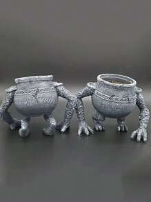 1 件装树脂花盆，用于园艺装饰，装饰性奥尔登环战士花盆，适用于户外、庭院、亚历山大罐