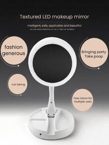 Makeup Mirror With LED Lights Double Sided Magnifying Makeup Vanity Mirror - Multicolor - View 3