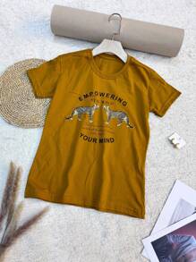 Women T-Shirts - màu nâu - Xem 3
