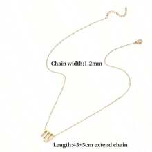 1 chiếc vòng cổ hình cung hoàng đạo bằng thép không gỉ thời trang mới dành cho phụ nữ nhân dịp sinh nhật - Vàng - Xem 2