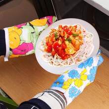 微波爐專用加厚耐熱防燙手套,廚房烘焙必備,隨機配送 - 彩色 - 查看 6