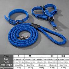 1 Bộ Của Trung bình Đến Chó to Dây xích vật nuôi , Vòng cổ Và Harness Tổ hợp Bộ - Màu xanh lam - Xem 3