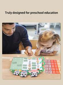 Educational Quiet Book For Children, Hook And Loop English Word Recognition Learning Toy For Toddlers - Multicolor - View 2