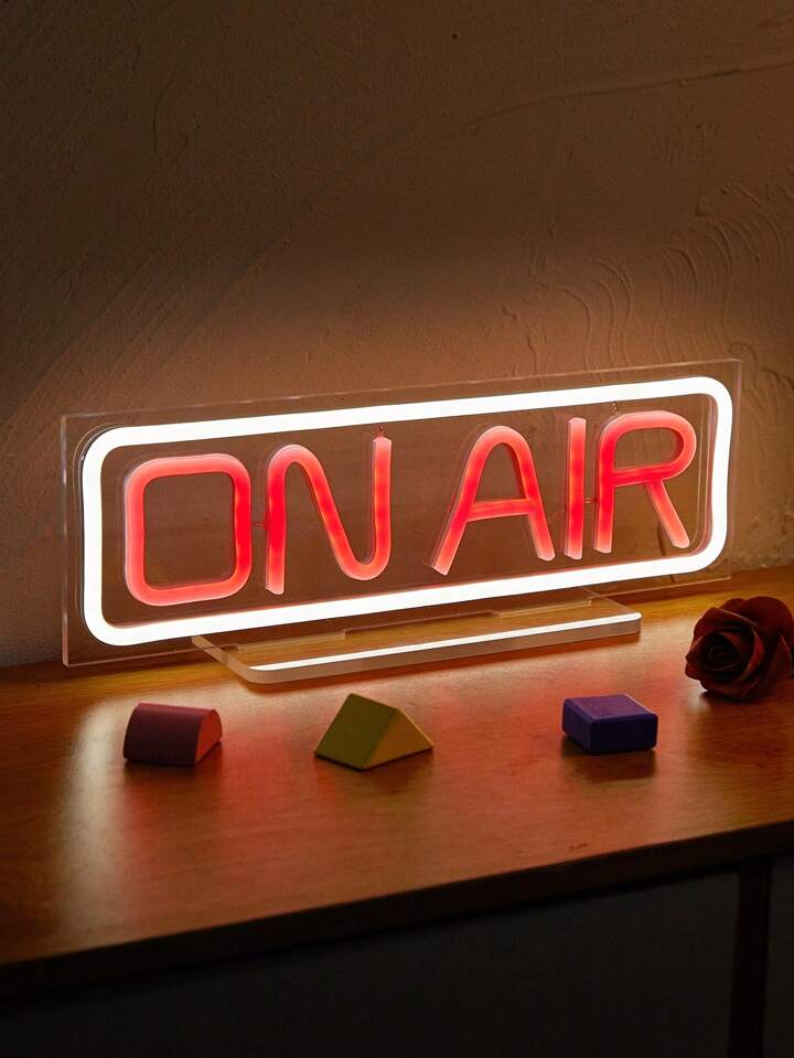 【新品】ネオンサイン　ONAIR オンエアー　看板　LED ネオン　照明　レッド 新品】ネオンサイン ONAIR オンエアー 看板 LED ネオン 照明 レッド