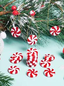 10/20/30入組糖果拐棍聖誕樹裝飾-塑料圣誕拐棍裝飾品，適用於聖誕樹裝飾糖果棒手工藝聖誕派對用品 - 紅白色 - 查看 6