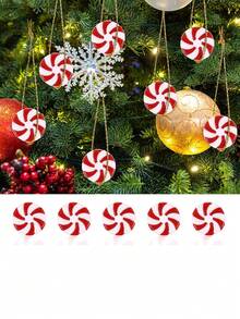 10/20/30入組糖果拐棍聖誕樹裝飾-塑料圣誕拐棍裝飾品，適用於聖誕樹裝飾糖果棒手工藝聖誕派對用品 - 紅白色 - 查看 8