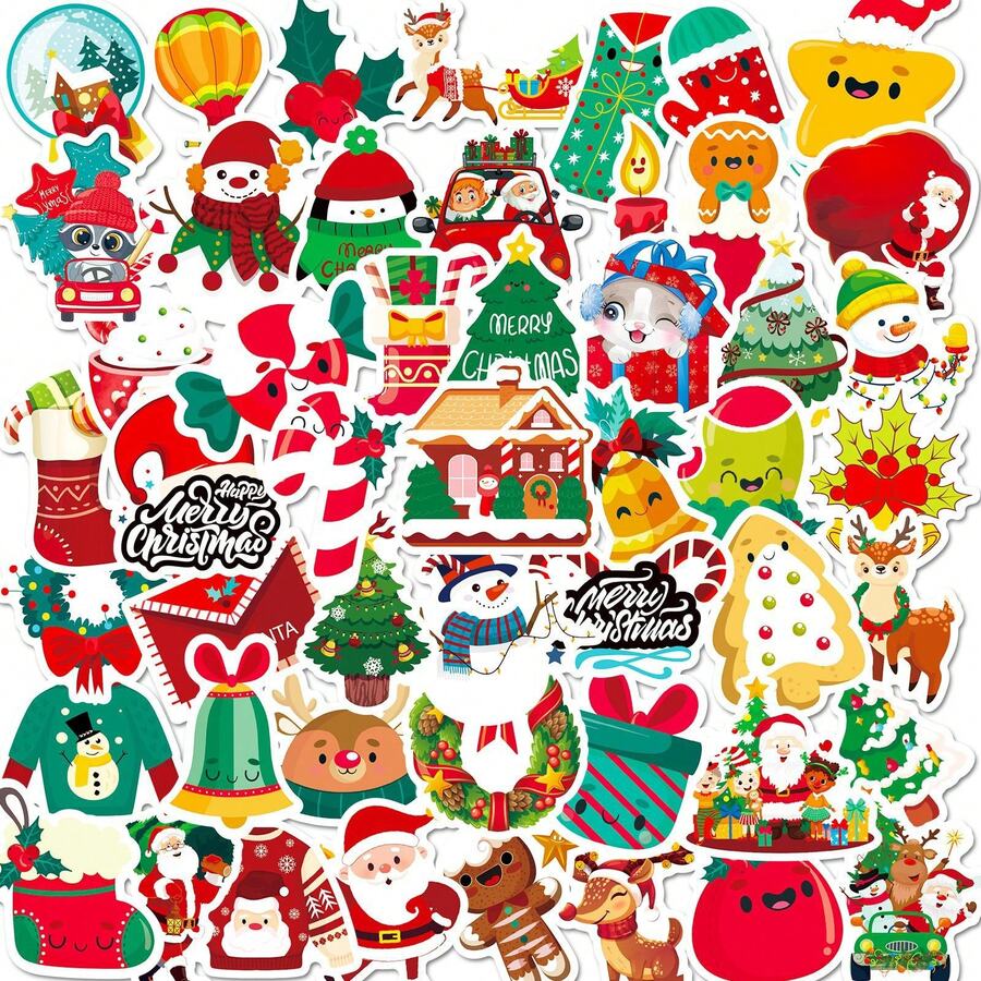 Merry Christmas decoration, Assorted Stickers - Multicolor - View 1