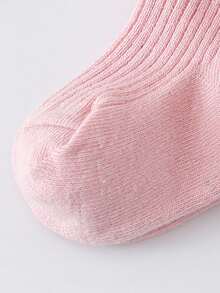1條小童女孩粉色花朵裝飾褲襪,秋冬日常穿搭舒適 - 彩色 - 查看 4