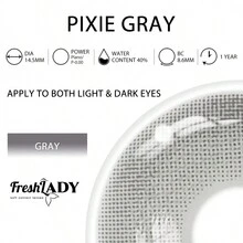 FRESH LADY Freshlady Pixie Gray Colored Contact Lenses 1 Year Disposable - Grey - View 4