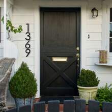 1 szt 8 cali Ruchomy Dom Liczby Dla Na wolnym powietrzu Adres , Odpowiedni Dla Dom , Ogród  , Skrzynka pocztowa , Czarny Nowoczesny  Adres Numer Dekoracje , Zwiększyć 911 , Z Zestaw Z Paznokcie - Czarne - Zobacz 7