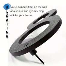 1 szt 8 cali Ruchomy Dom Liczby Dla Na wolnym powietrzu Adres , Odpowiedni Dla Dom , Ogród  , Skrzynka pocztowa , Czarny Nowoczesny  Adres Numer Dekoracje , Zwiększyć 911 , Z Zestaw Z Paznokcie - Czarne - Zobacz 4