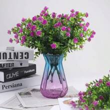 1/3/5pcs Golden Fake Flowers, Eucalyptus Leaves, DIY Fake Plants, Wedding Center Decorations, Flower Decorations, Home Decoration For Flower Arrangement, Table Centerpieces, And Party New Year Decoration Flowers