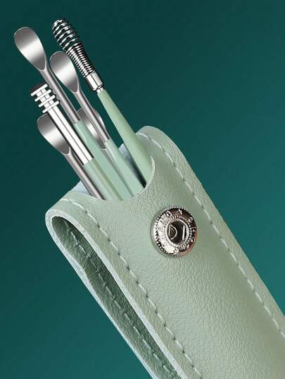 6Pcs Ear Cleaning Tool Stainless Steel Ear Pick Kit &1Pc Storage Bag Earwax Remover Tool, Living Room Home Bedroom Bathroom House Decor, Travel Stuff, Wedding, Party, Birthday, Gifts For Men Mom Dad Friends, New Years, Accessories, Funny Gift,School,Back To School,Travel,Travel Essentials,Home Essentials,Ear Cleaner