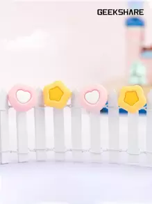 GeekShare 4pcs Heart & Star Shaped Button Protective Case Compatible With Switch/Oled/Lite - Multicolor - View 3