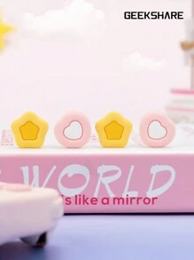 GeekShare 4pcs Heart & Star Shaped Button Protective Case Compatible With Switch/Oled/Lite - Multicolor - View 6
