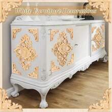 5pcs Diamond Shaped Wood Carving For Woodcraft Wholesale - Wood Color - View 4