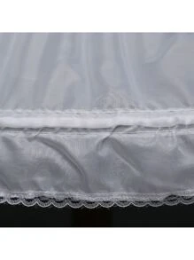 1 chiếc váy lót màu trắng đơn giản cho bé gái có 3 vòng thép và xương cá hỗ trợ, phù hợp cho váy và áo choàng của trẻ em ngày lễ Halloween ngày lễ tình nhân ngày lễ tình nhân - trắng - Xem 4