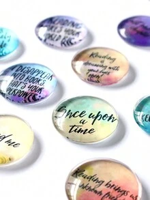 10个个性化英文字母冰箱贴 DIY水晶玻璃磁贴冰箱贴纸 - 彩色 - 查看 2