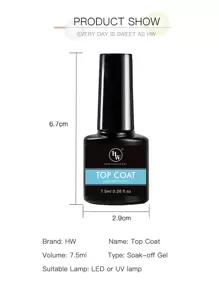 7,5 ml No-Wipe Überlack Nagel Gel, professioneller Schutz und langanhaltender Glanz, verhindert Nagelschichtung, verleiht hohen Glanz, geeignet für individuelle Nagelstudios, Nagelstudios, Zuhause und persönliche Verwendung als Geschenk für Frauen