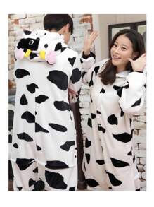 Mameluco de vaca premium con botones - Blanco y Negro - Ver 1