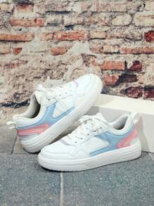 Men's White Sneakers, Summer Breathable Casual Sport Shoes, Versatile Flat Shoes