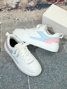 Men's White Sneakers, Summer Breathable Casual Sport Shoes, Versatile Flat Shoes