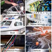 50pcs Heat Shrink Solder Seal Wire Connectors With Middle Ring, Ip68 Waterproof Level, Insulation Material, Suitable For Electrical And Automotive Circuit Repair - Clear - View 7