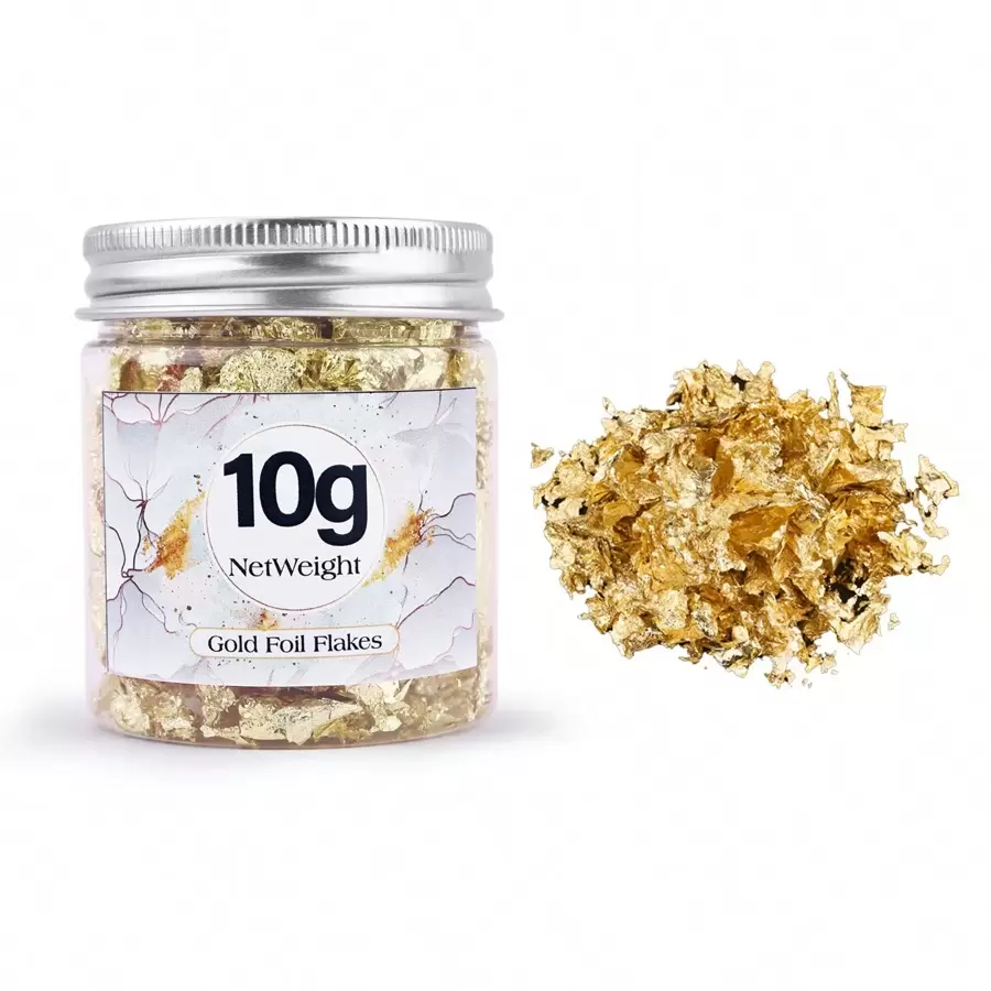 10g Gold Color Foil Flakes - Gold - View 1