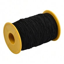 Elastic Thread, 0.5 mm x 320 m Rubber Cord Stretch Fabric Crafting Beading Cord Thread for Bracelets, Necklaces, Jewellery Making and DIY - Black - View 8