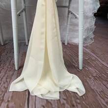 1pc/2pcs/10pcs Per Pack Champagne Chiffon Chair Sash For Wedding And Party Decor - Beige - View 2