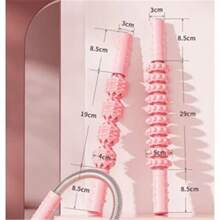 1pc Handheld Massager Roller Stick For Relaxing Calf And Full Body Muscle - Bendable Fascia Roller For Yoga, Stretching And Massage - Baby Blue - View 5