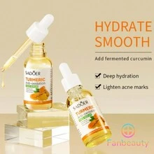 Suero Facial De Cúrcuma Corrector de manchas oscuras, aceite de limón y cúrcuma,  PARA TODO TIPO DE PIEL brillo de la piel para aclarar el acné, parches oscuros, acné, piel brillante, 30ml - transparente - Ver 10