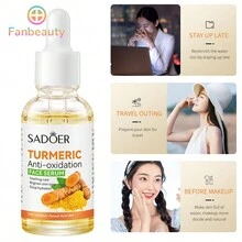 Suero Facial De Cúrcuma Corrector de manchas oscuras, aceite de limón y cúrcuma,  PARA TODO TIPO DE PIEL brillo de la piel para aclarar el acné, parches oscuros, acné, piel brillante, 30ml - transparente - Ver 5