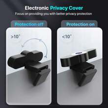 EMEET C970L 1080P Webcam With Microphone 60FPS With Light, 3 Level Lights, 2 Noise-Proof Mics, Computer Camera With Privacy Mode, Autofocus HD Webcam For Meeting/Gaming/Class - Black - View 8