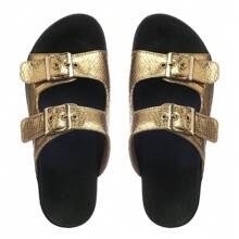 Women Flat Sandals - 金色 - 查看 4