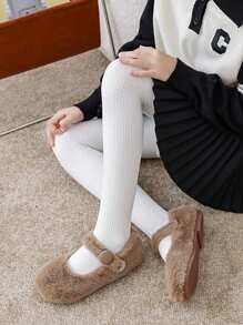 女童加厚保暖紧身裤 - 彩色 - 查看 3