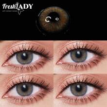 FRESH LADY Freshlady 日常彩色隐形眼镜自然外观 Lolite 彩色隐形眼镜 1 年一次性万圣节服装角色扮演