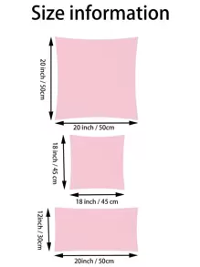 1pc Simple Solid Color Decorative Cushion Cover With Piping - Red - View 2