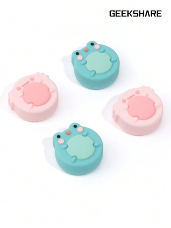 GeekShare 4-Pack Frog & Salamander Shaped Silicone Joy-Con Thumb Grips Compatible With Switch/OLED/Switch Lite