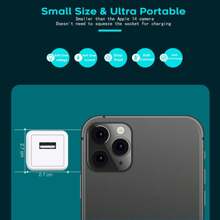 iPhone Charger Block,Cube Apple iPhone Charger[Apple MFi Certified]2Pack Fast Charging Data Sync Lightning Cable Cord USB Wall Charger Travel Adapter for iPhone 14/13/12/11/10/XS/XR/8 Plus/8/7/AirPods - 白色 - 查看 2