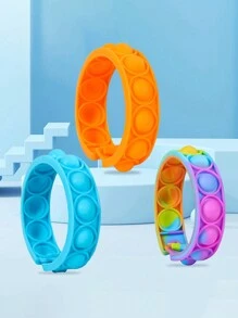 壓力緩解玩具-多彩泡泡點按軟手帶,可以擠按凹陷的遊戲-男孩和女孩的有趣感官體驗! - 彩色 - 查看 3