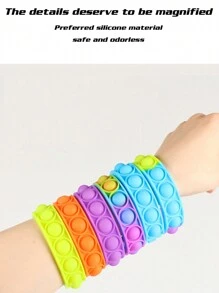 壓力緩解玩具-多彩泡泡點按軟手帶,可以擠按凹陷的遊戲-男孩和女孩的有趣感官體驗! - 彩色 - 查看 7