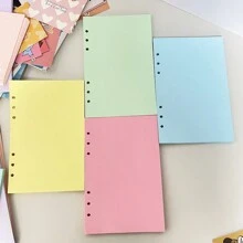 A5 40張補充用紙,6孔活頁簿內頁,週間/空白計畫日誌筆記本部件 - 白色 - 查看 5