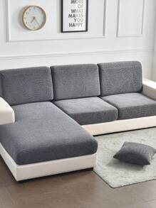 1PC Waterproof Jacquard Living Room Sofa Cushion Cover Polyester Home Non-slip Sofa Protective Cover - Grey - View 6