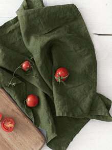 1 Tovagliolo Da Tavola In Stile Semplice Moderno Verde Oliva E Misto Lino