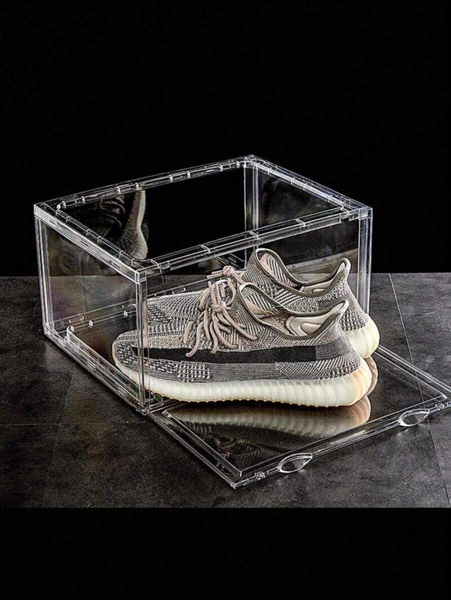 Caja Premium de Acrílico Magnetica Transparente Para Almacenamiento de Calzado Sneaker Box Tenis Bolsos Libros Juguetes Organizador del hogar para zapatos de mujer y hombre - transparente - Ver 1